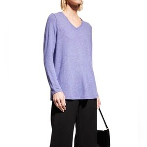 NZT by NIC+ZOE V-Neck Sweet Dreams Long Sleeve Top 
- XXL Indigo Blue